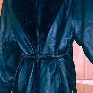 Leather coat
